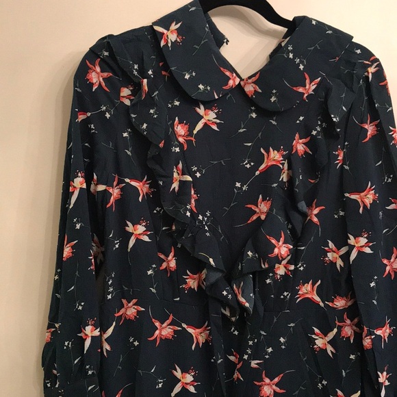 Nastygal floral ruffle midi dress - Picture 3 of 3